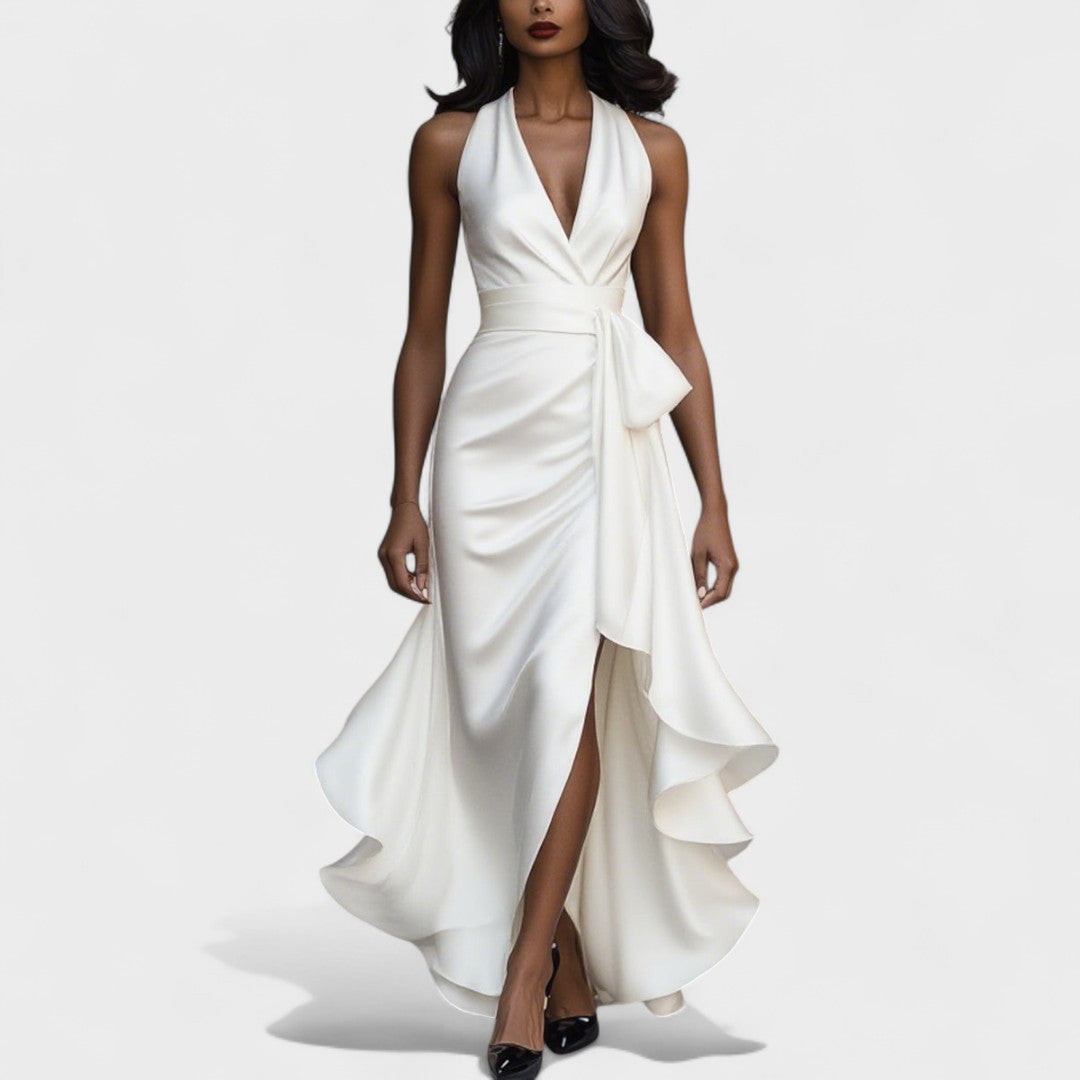 Ema - Satenska svečana haljina s volanima