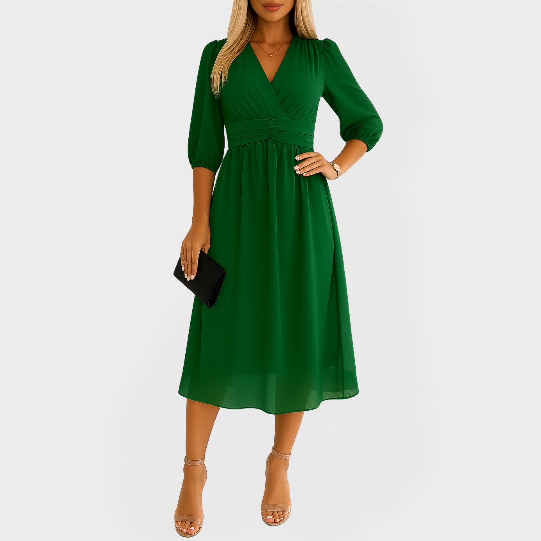 Zračni Haljina od Svilenog Šifona za Elegantne Prikaze