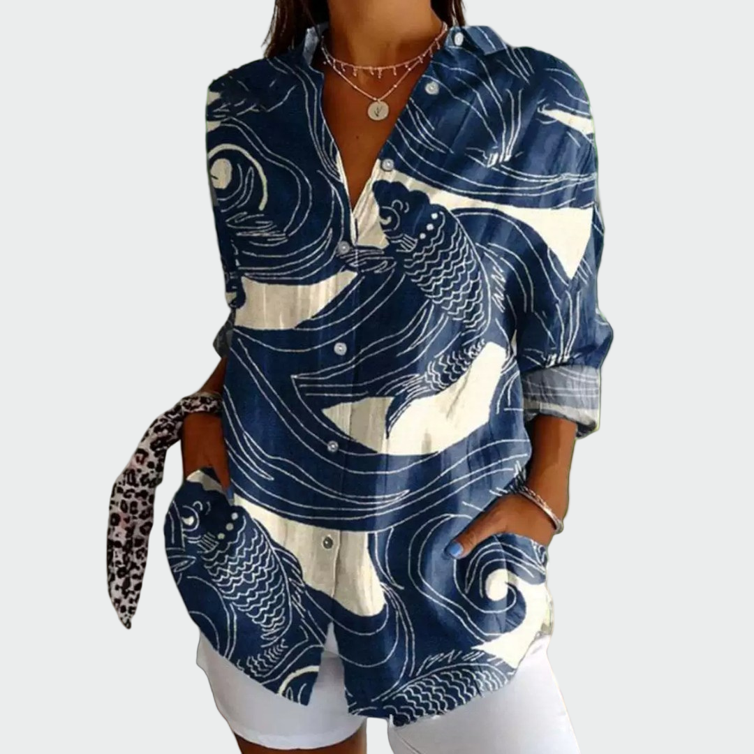 Stylish bluza s cvjetnim uzorkom