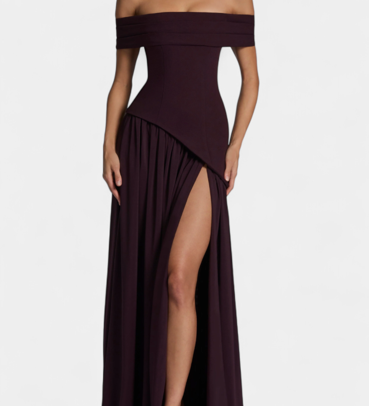 Rajna Maxi Haljina bez Rukava od Chiffona s Bočnim Raskorakom