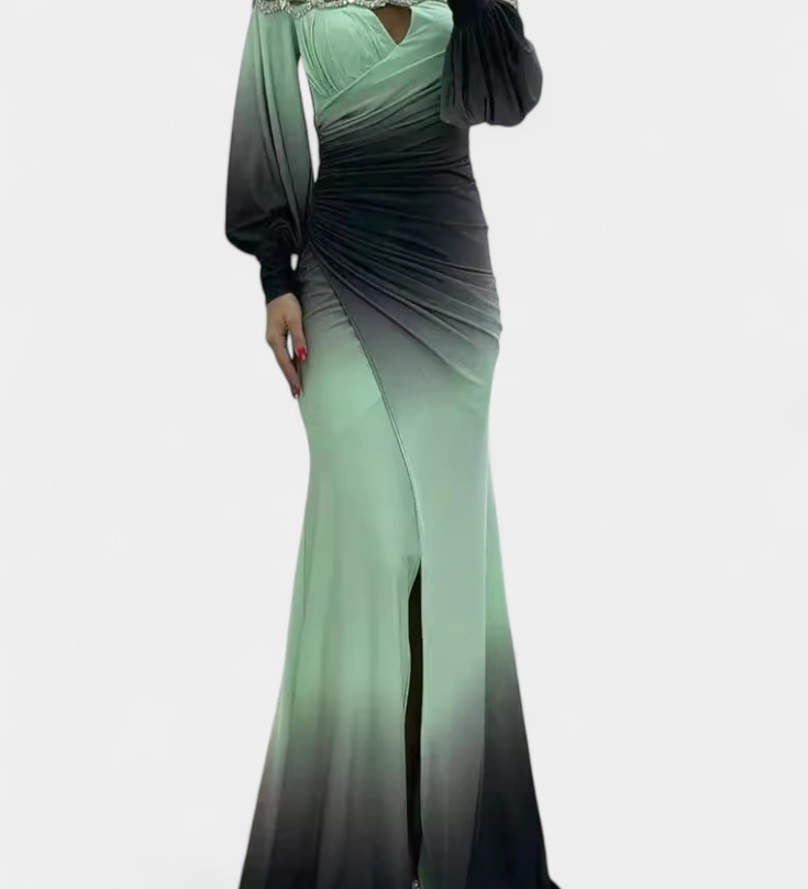 Silviana Maxi Haljina Ombre s Otkritim Ramena