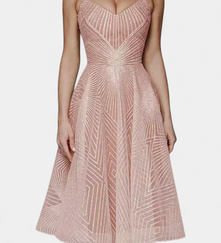 Dragana Duga Haljina s Vezenjem i A Krojem