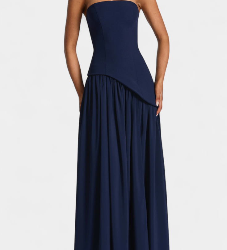 Rajna Maxi Haljina bez Rukava od Chiffona s Bočnim Raskorakom