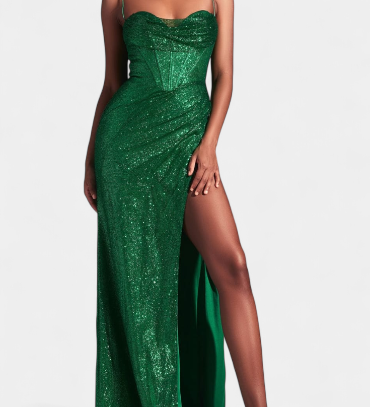 Ines Haljina Sirena s Korzetom i Spageti Naramenicama